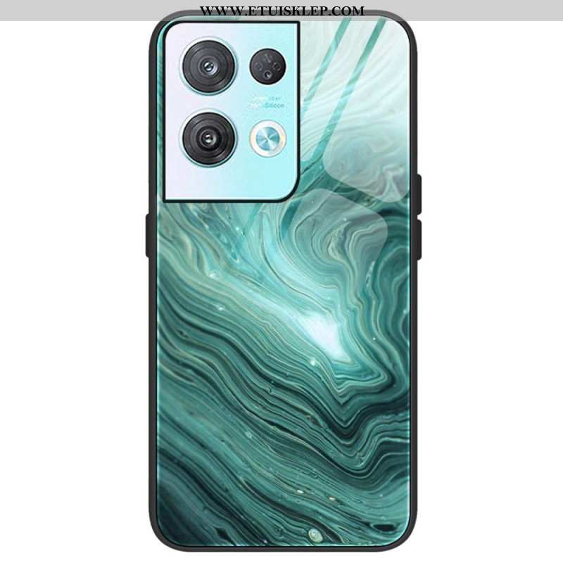 Etui do Oppo Reno 8 Pro Szkło Hartowane W Kolorach Marmuru